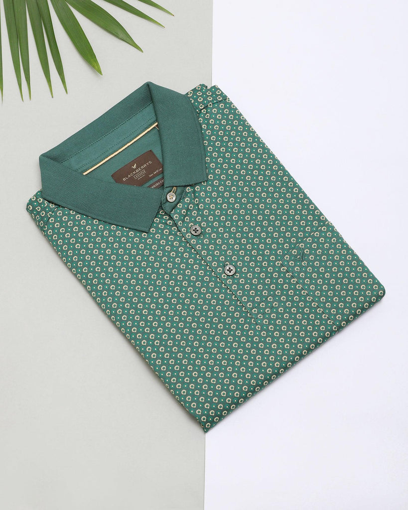 Polo Green Printed T-Shirt - Faber