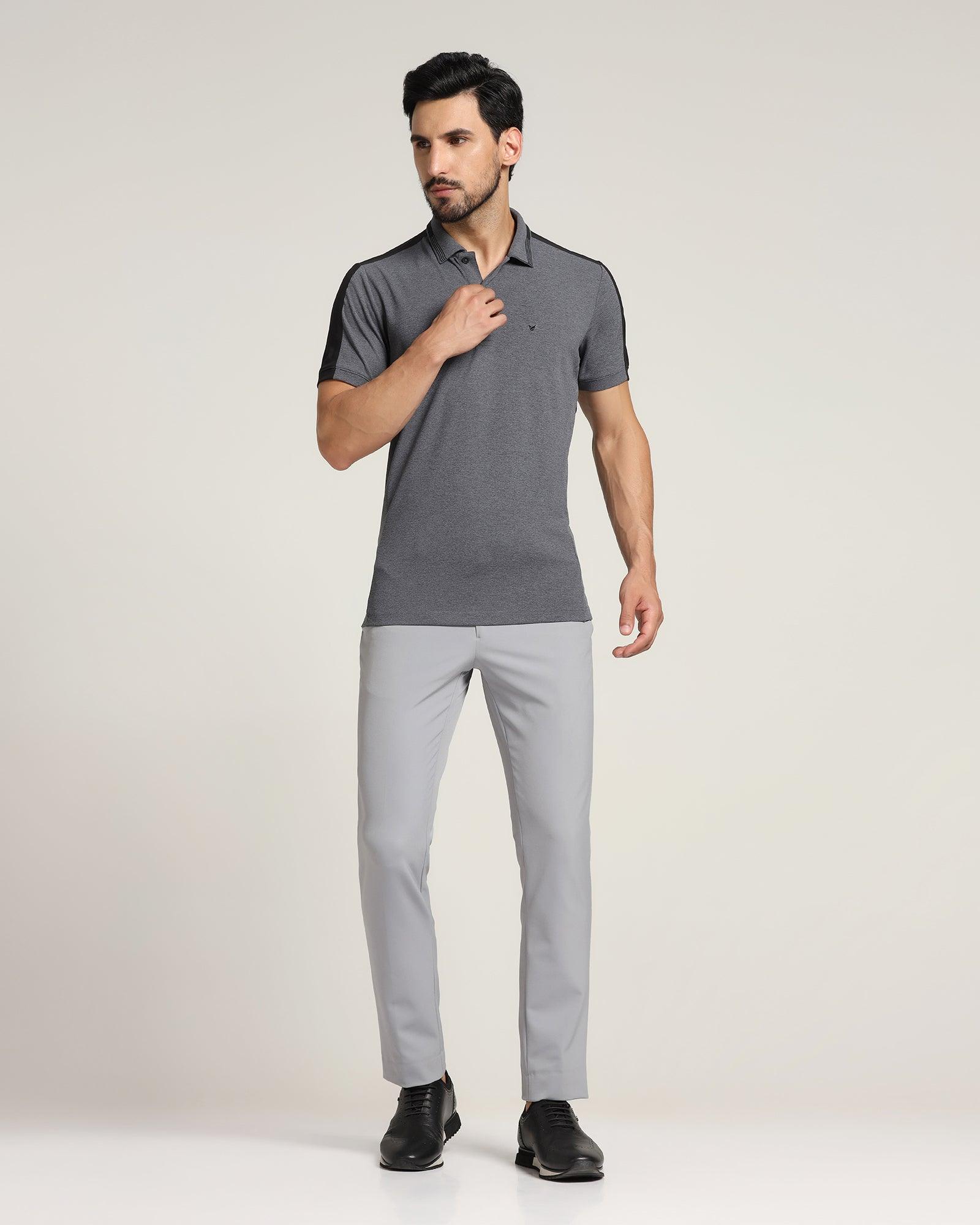 TechPro Textured Polo T Shirt In Grey (Itachi) - Blackberrys