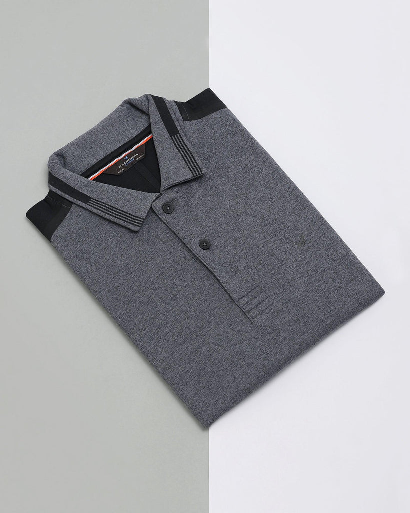 TechPro Polo Grey Textured T-Shirt - Itachi