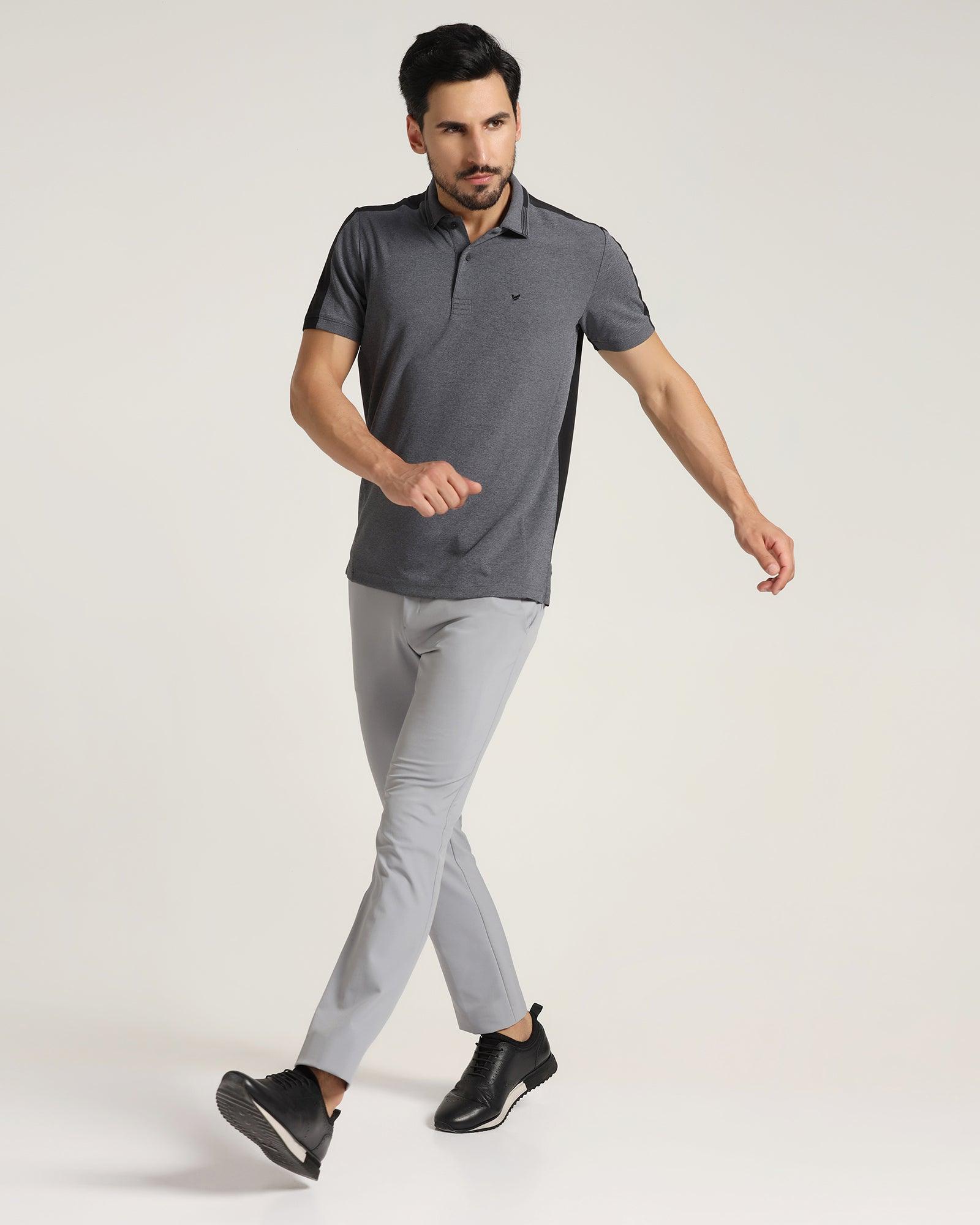 TechPro Textured Polo T Shirt In Grey (Itachi) - Blackberrys