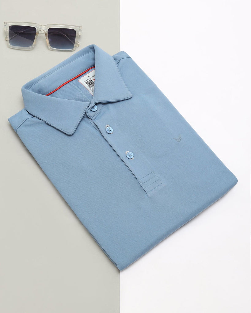 TechPro Polo Light Blue Solid T-Shirt - Alan