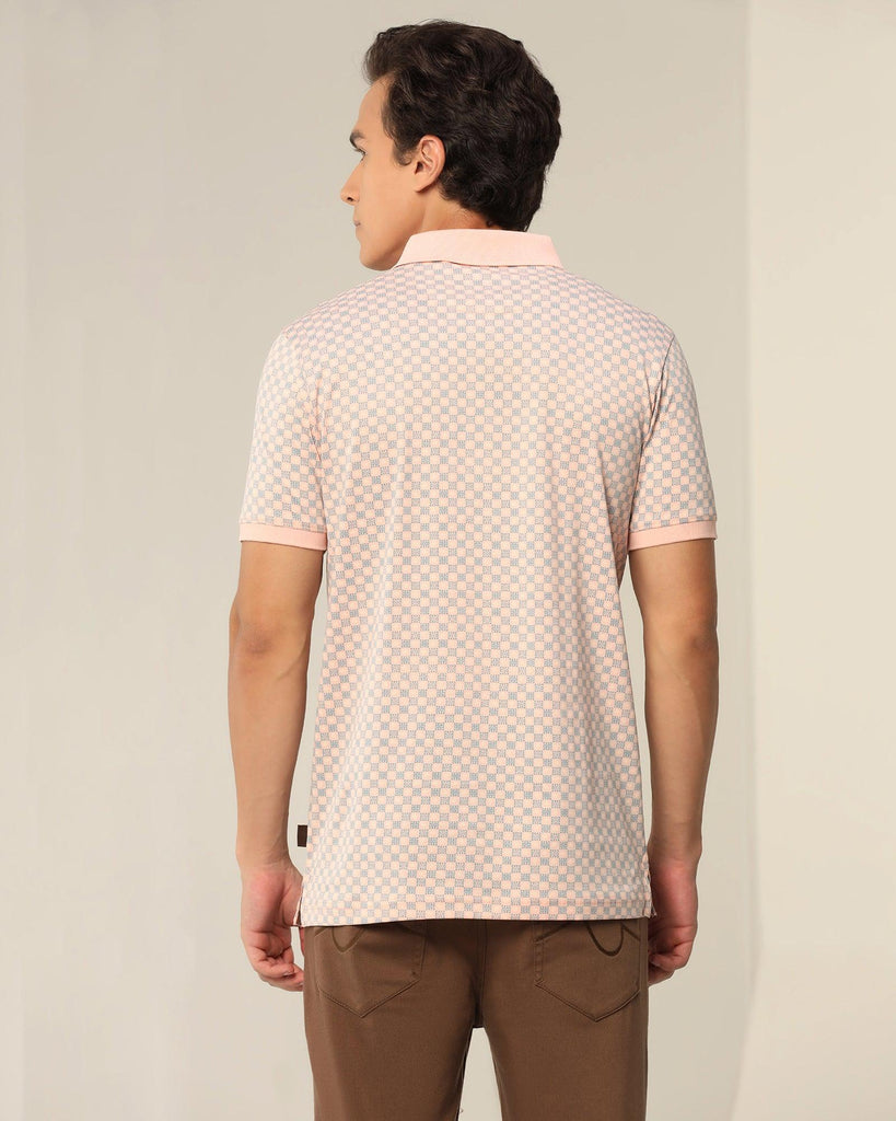 Polo Light Pink Printed T-Shirt - Ash