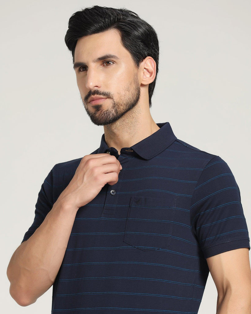 Polo Navy Printed T-Shirt - Pro