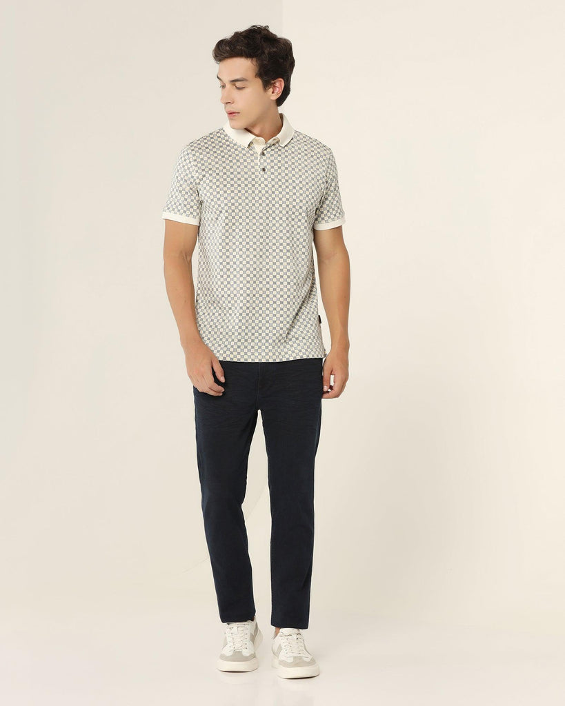 Polo Off White Printed T-Shirt - Ash