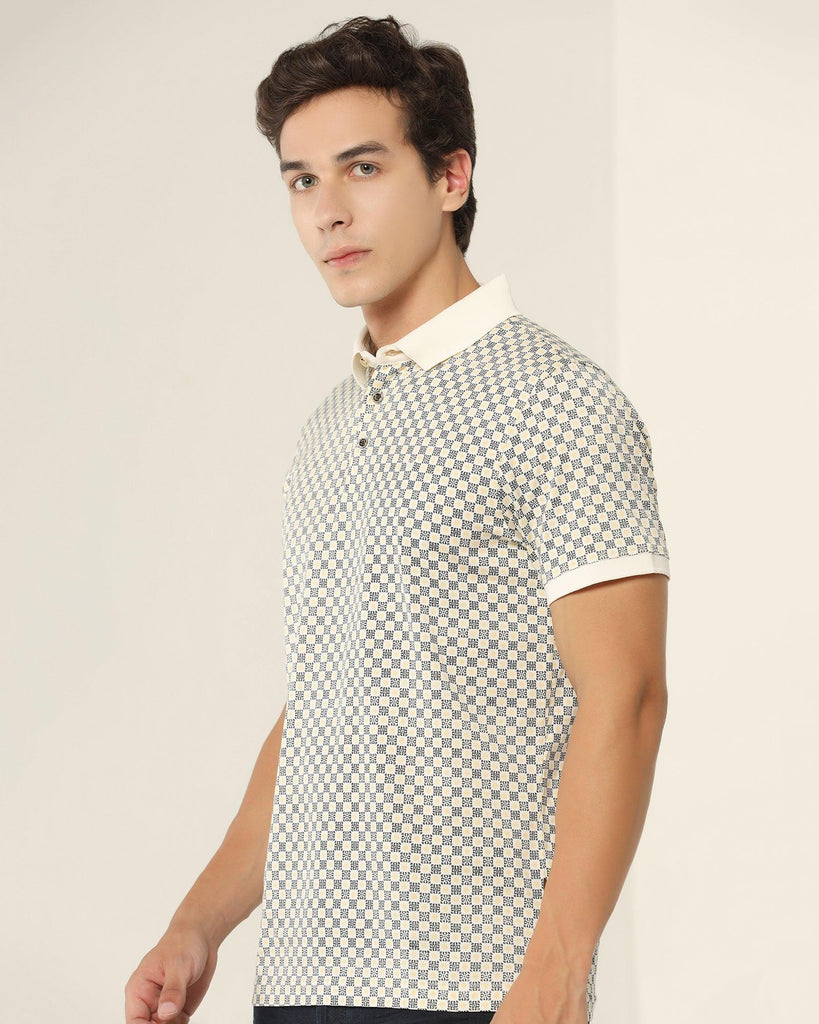 Polo Off White Printed T-Shirt - Ash