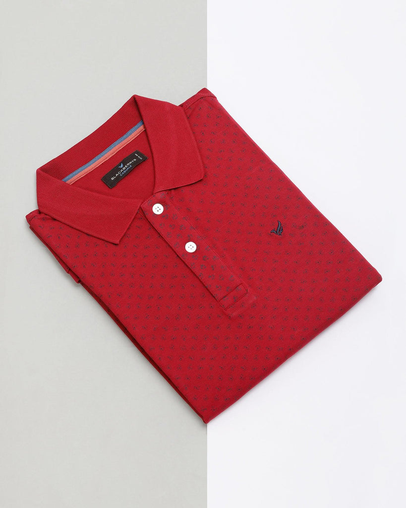 Polo Red Printed T-Shirt - Zodiac