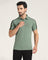 TechPro Polo Sage Green Textured T Shirt - Itachi