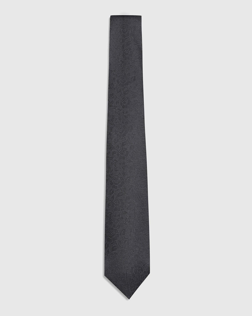 Silk Black Printed Tie - Teddy