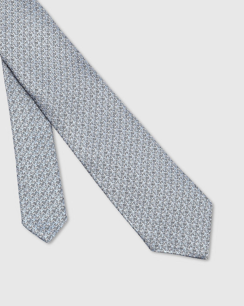 Silk Blue Printed Tie - Twinkle