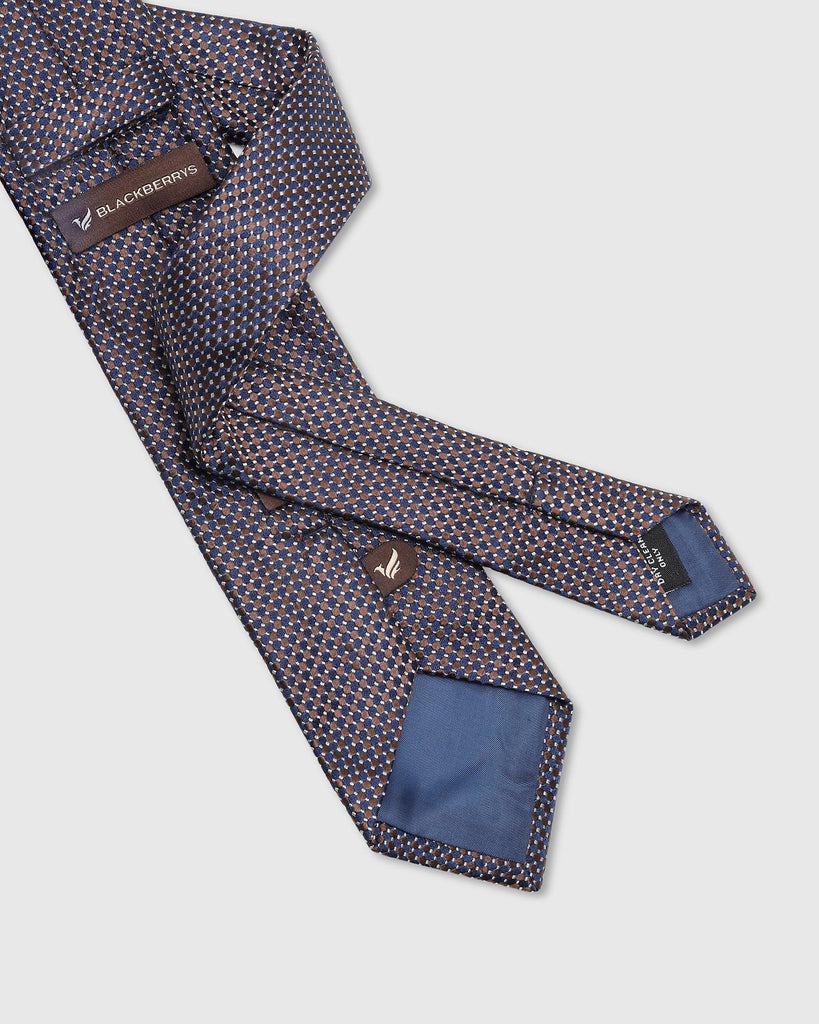 Silk Brown Printed Tie - Twice