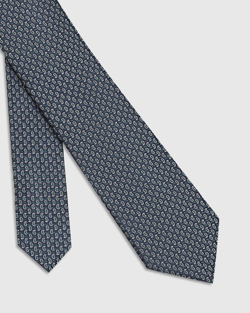 Silk Green Printed Tie - Twin