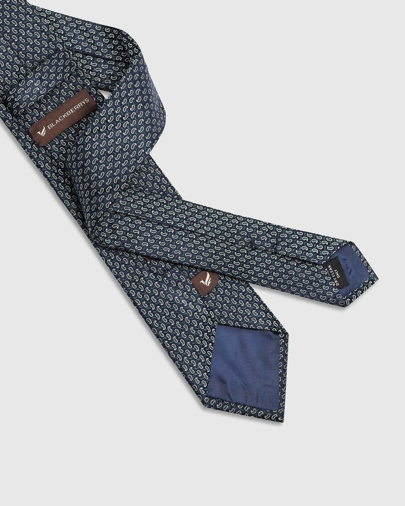 Silk Green Printed Tie - Twin