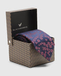 Silk Maroon Jacquard Tie - Tara