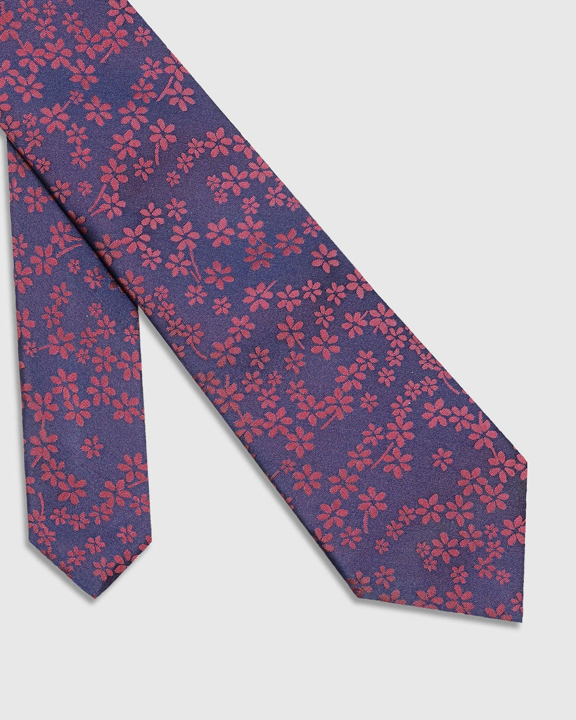 Silk Maroon Printed Tie - Tara