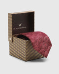Silk Maroon Jacquard Tie - Theo