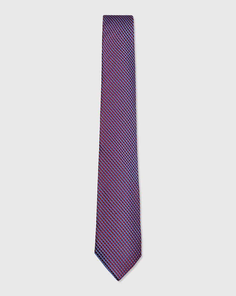 Silk Maroon Printed Tie - Twice
