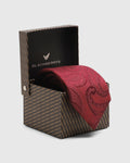 Silk Maroon Jacquard Tie - Tyler