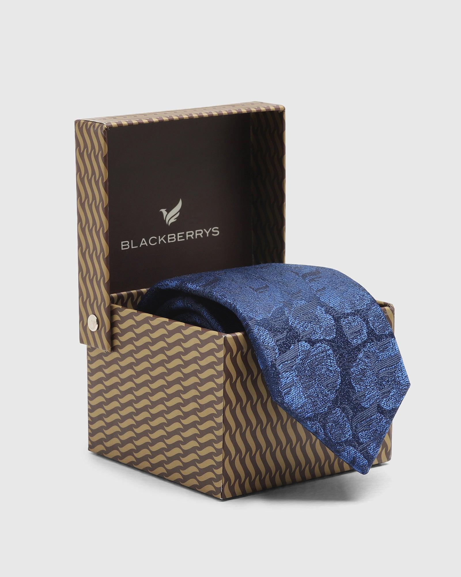 Silk Navy Jacquard Tie - Talisca