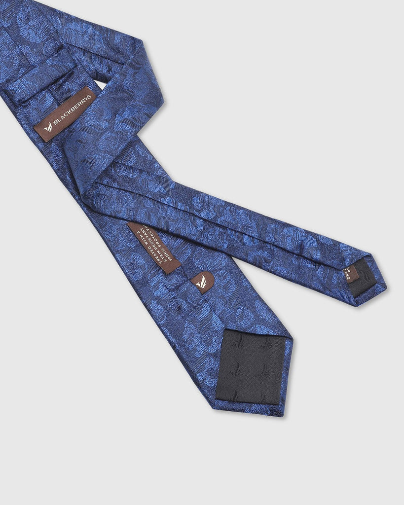 Silk Navy Printed Tie - Talisca