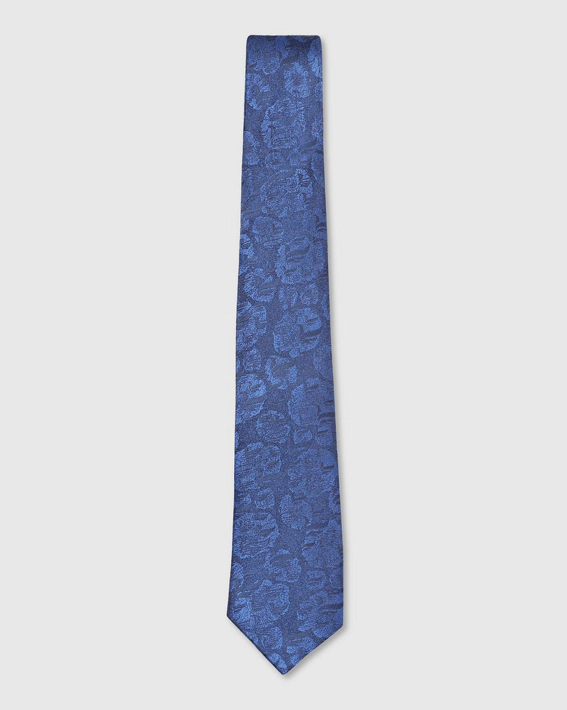 Silk Navy Printed Tie - Talisca