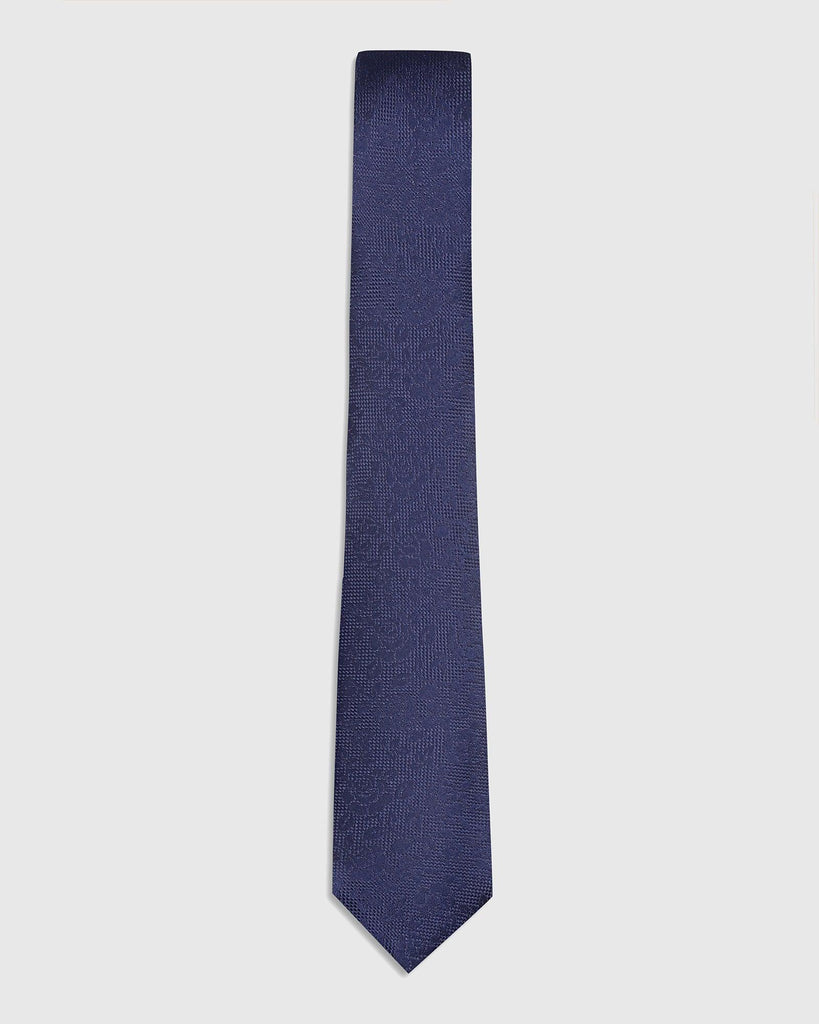 Silk Navy Printed Tie - Teddy