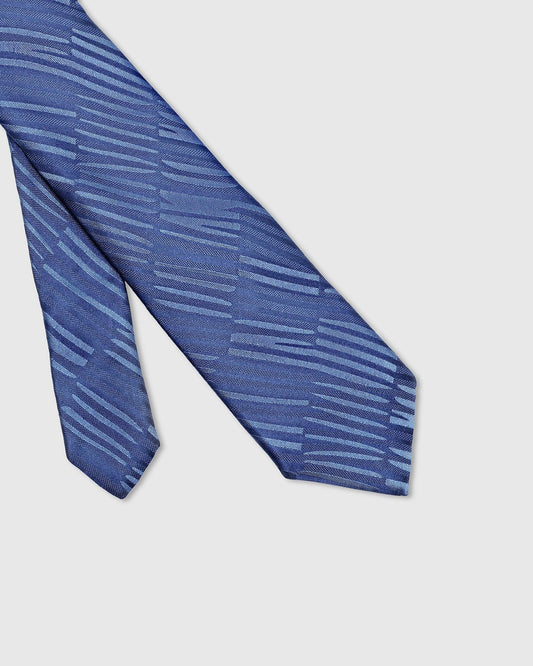Silk Navy Jacquard Tie - Thyrone