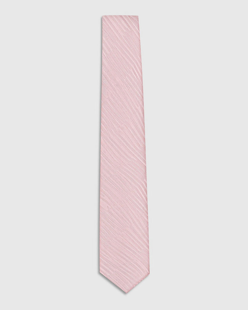 Silk Pink Printed Tie - Thyrone