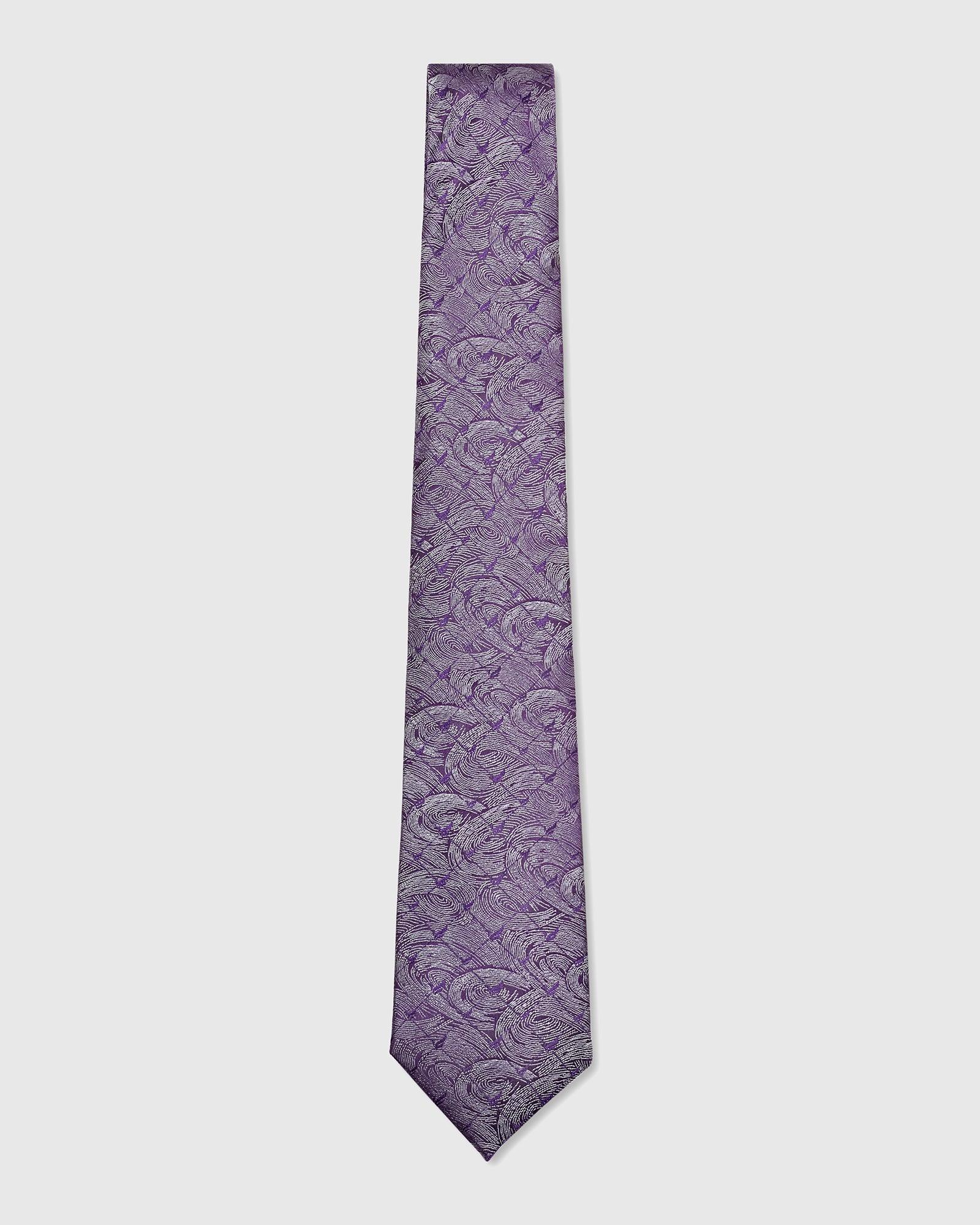 Printed Tie In Purple (Theo) - Blackberrys