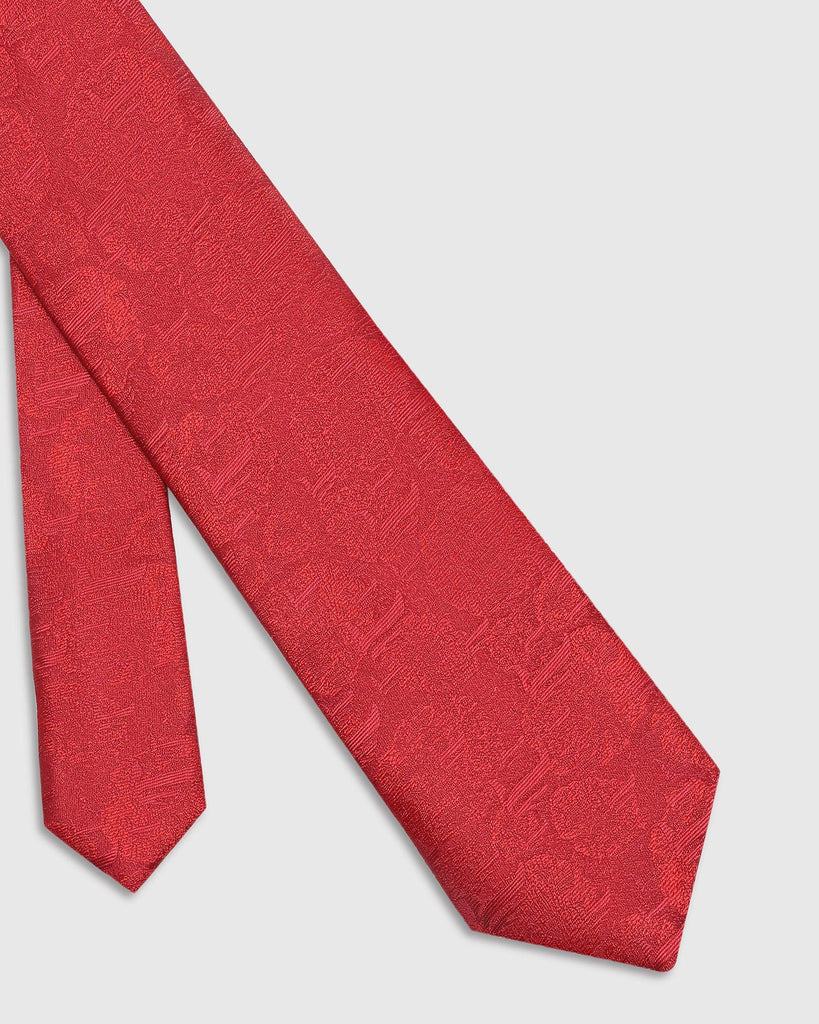 Silk Red Printed Tie - Talisca