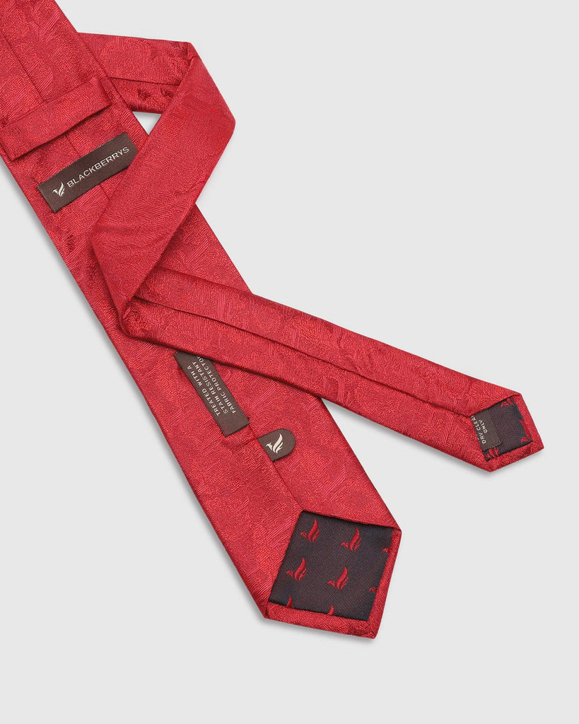 Silk Red Printed Tie - Talisca