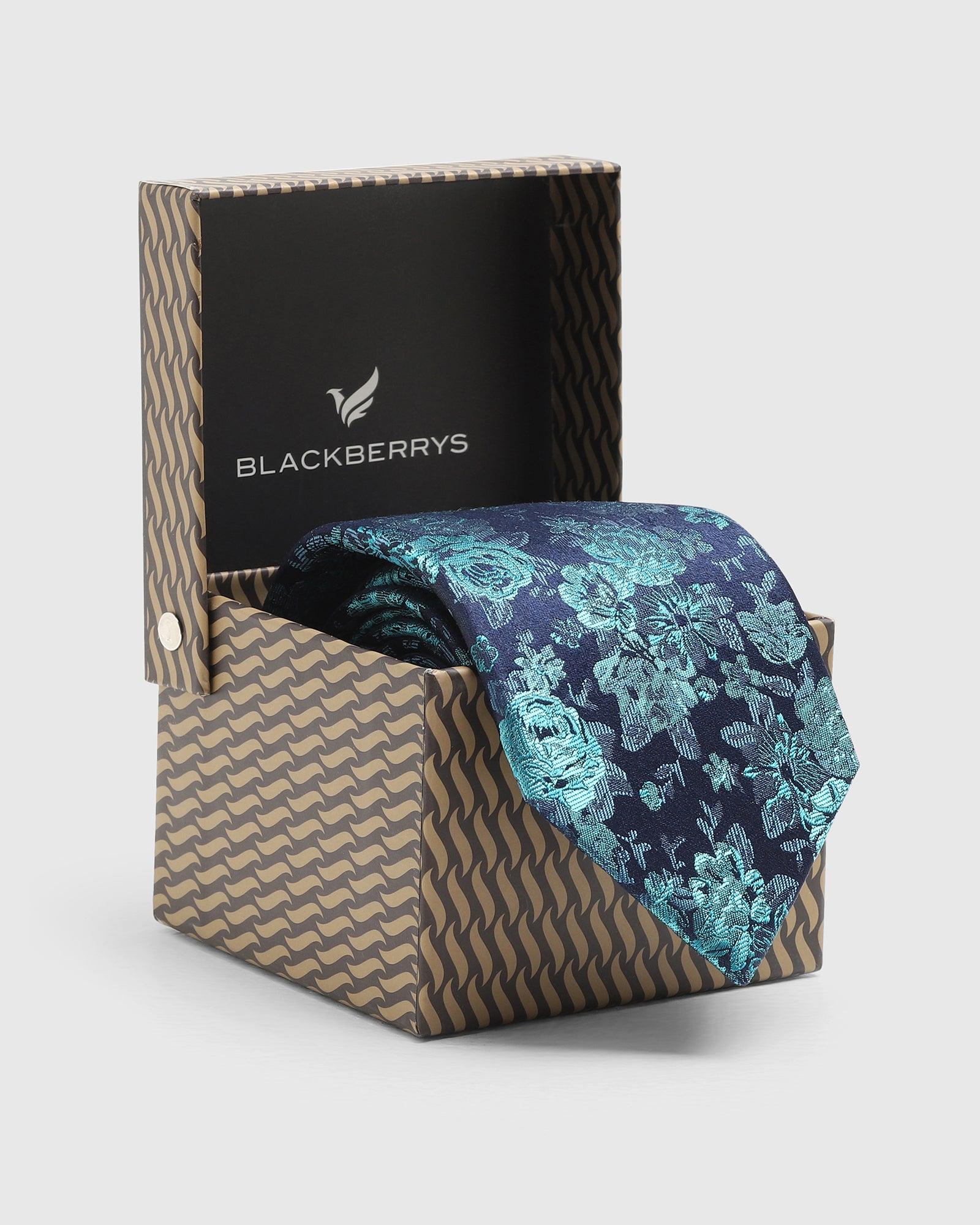 Printed Tie In Teal (Tucker) - Blackberrys