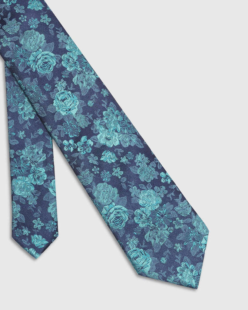 Silk Teal Printed Tie - Tucker