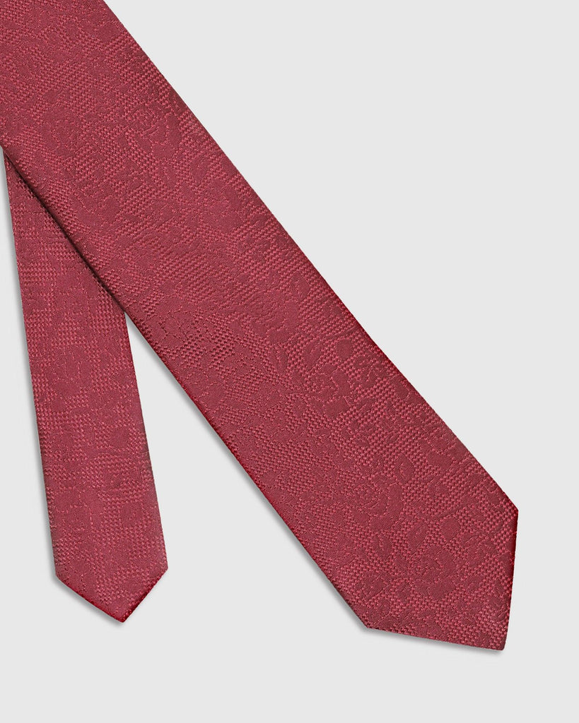 Silk Wine Printed Tie - Teddy