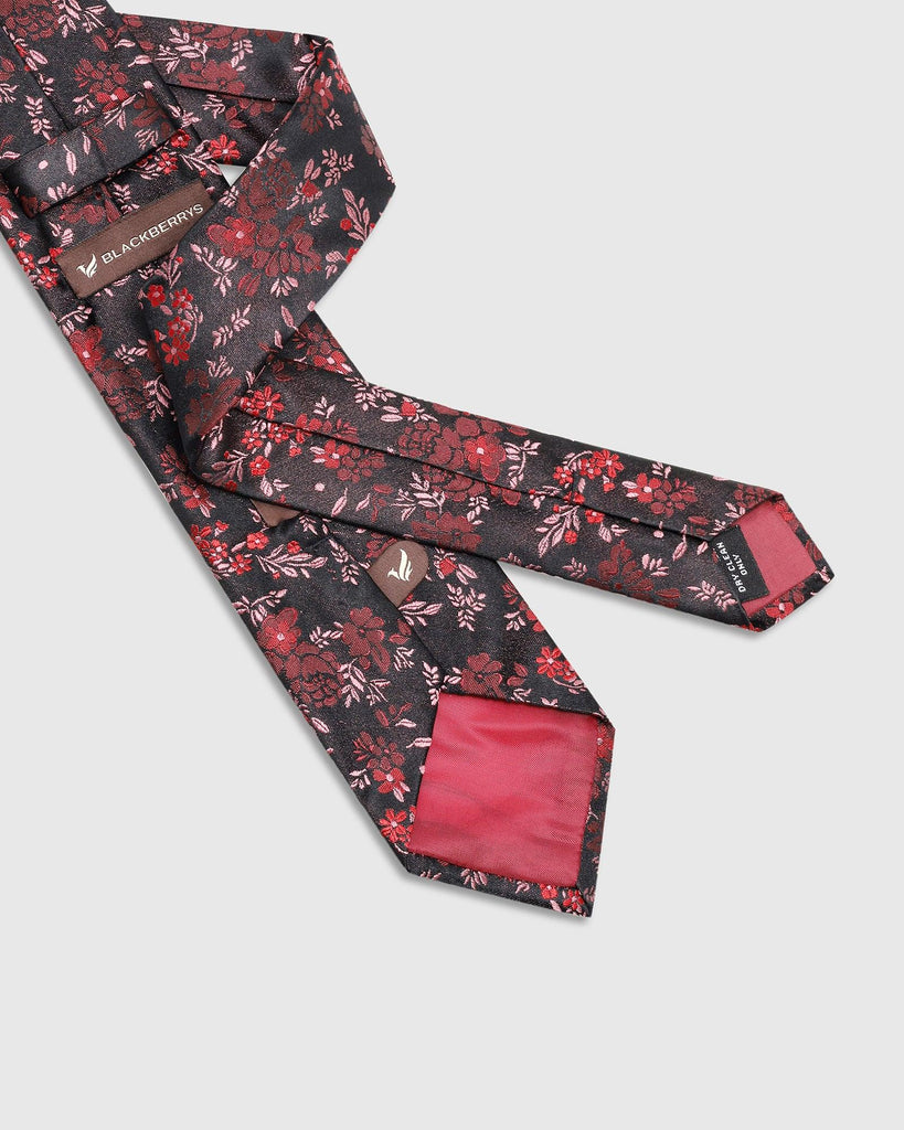 Silk Wine Printed Tie - Tommy