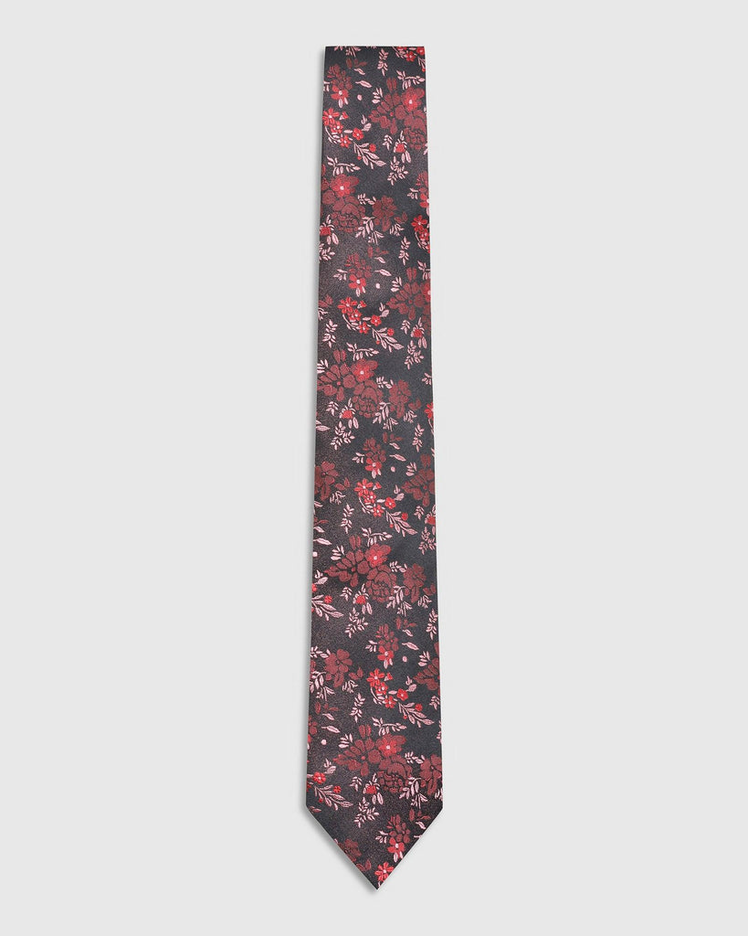 Silk Wine Printed Tie - Tommy