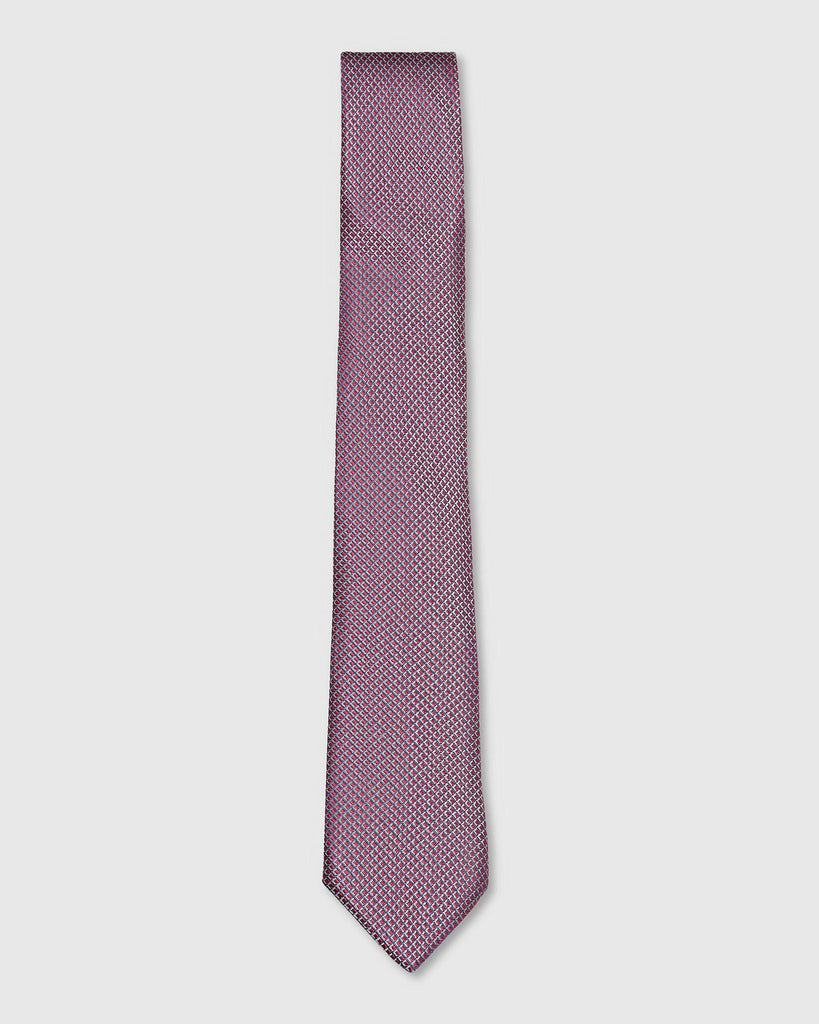 Silk Wine Printed Tie - Troy