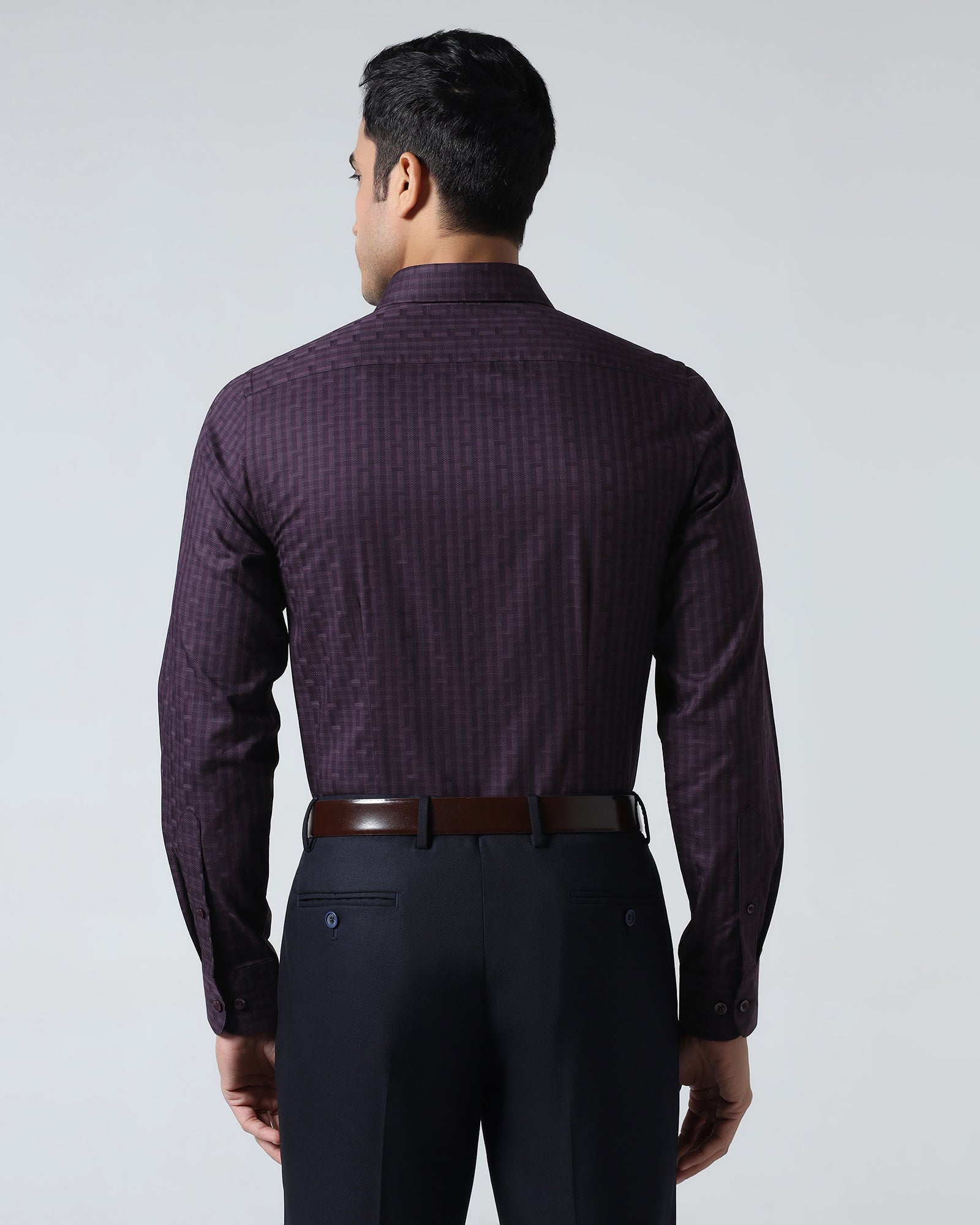 Purple Check Shirt - Echod