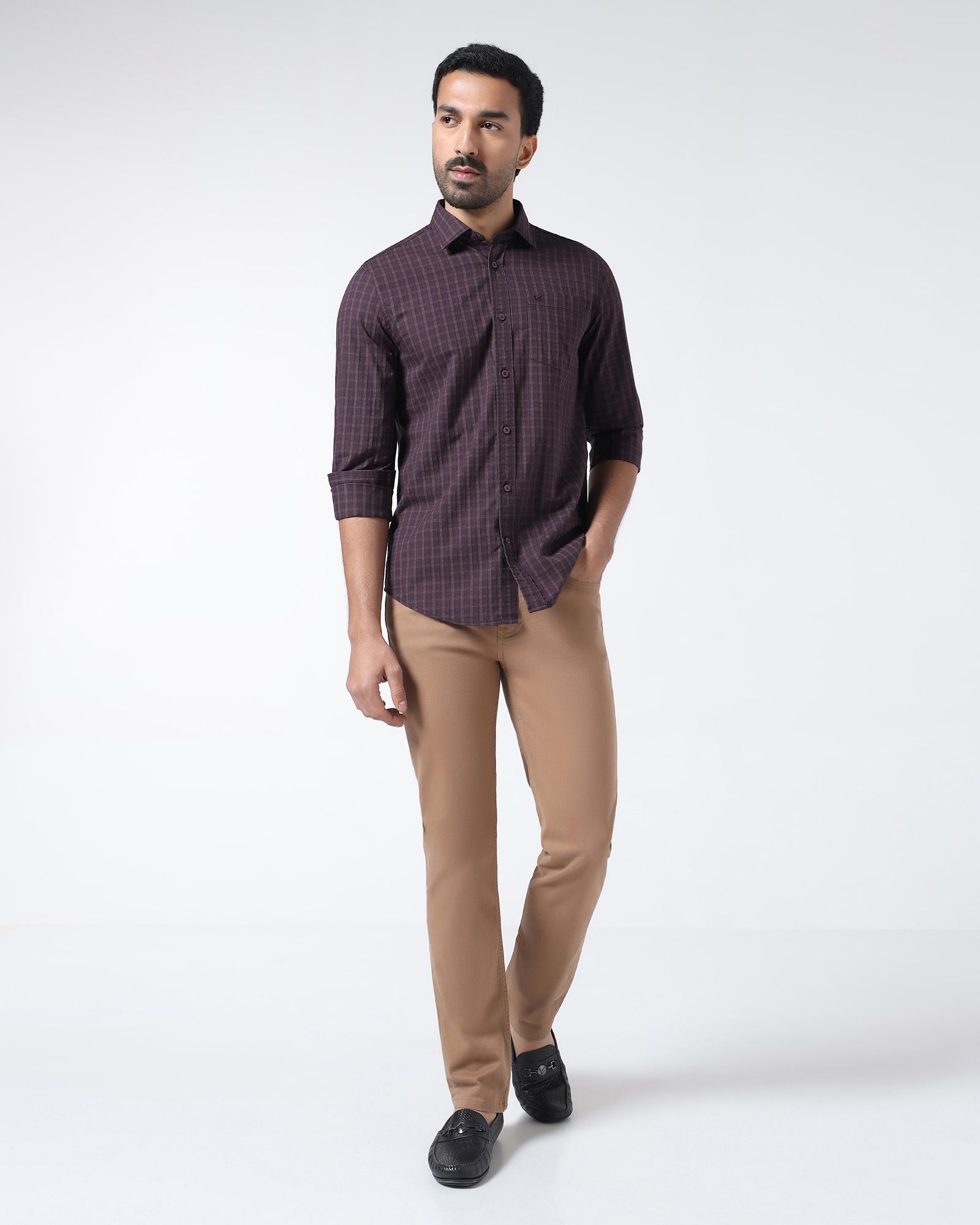 Purple Check Shirt - Remon