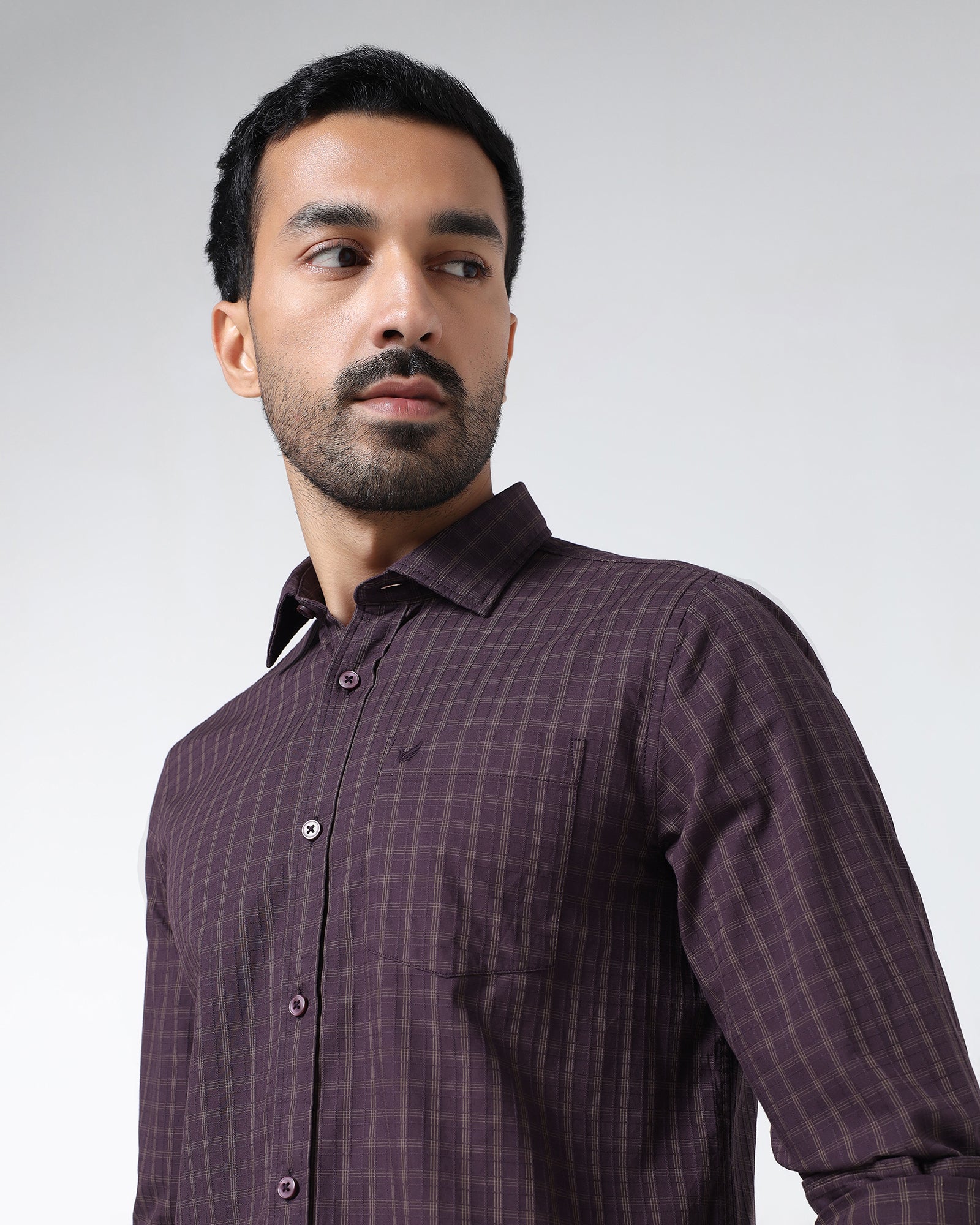 Purple Check Shirt - Remon