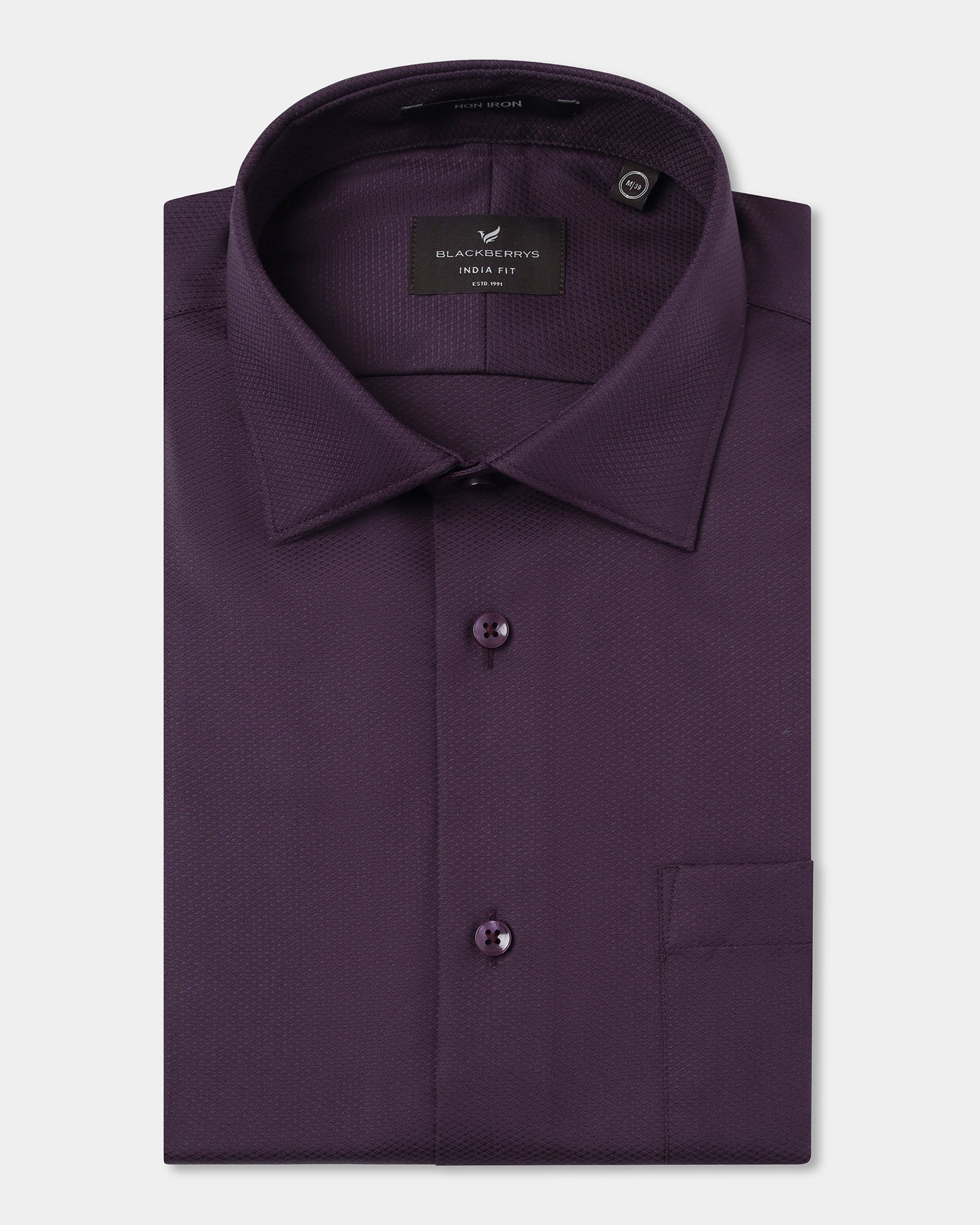 Purple Non Iron Textured Shirt - P31