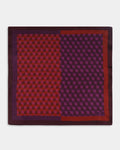 Purple Printed 100% Silk Pocket Square - Aloha