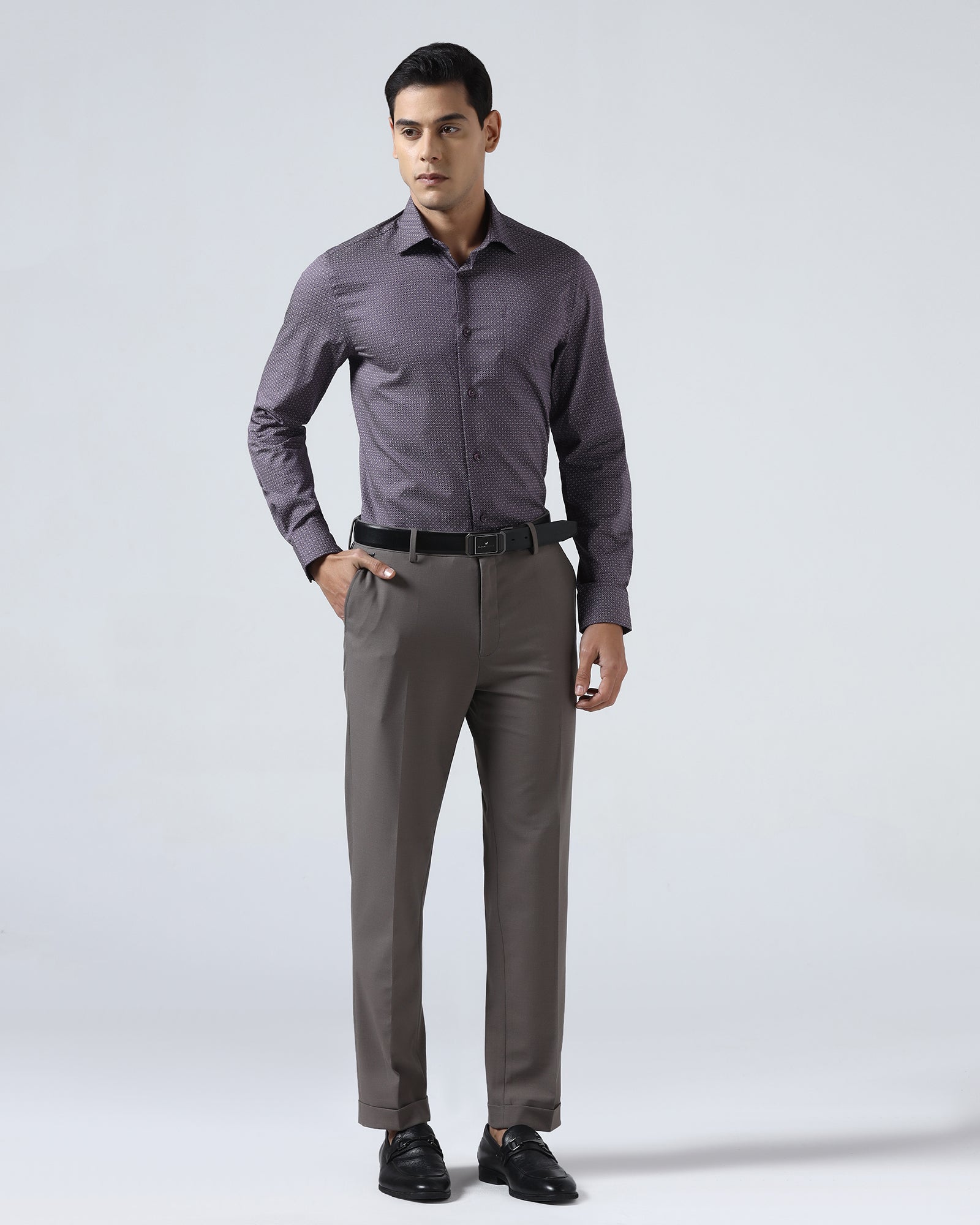 Purple Printed Shirt - Andrew