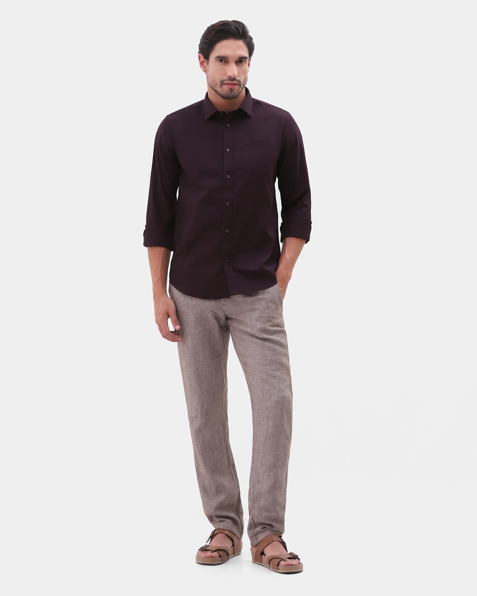 Purple Printed Shirt - Gebbew