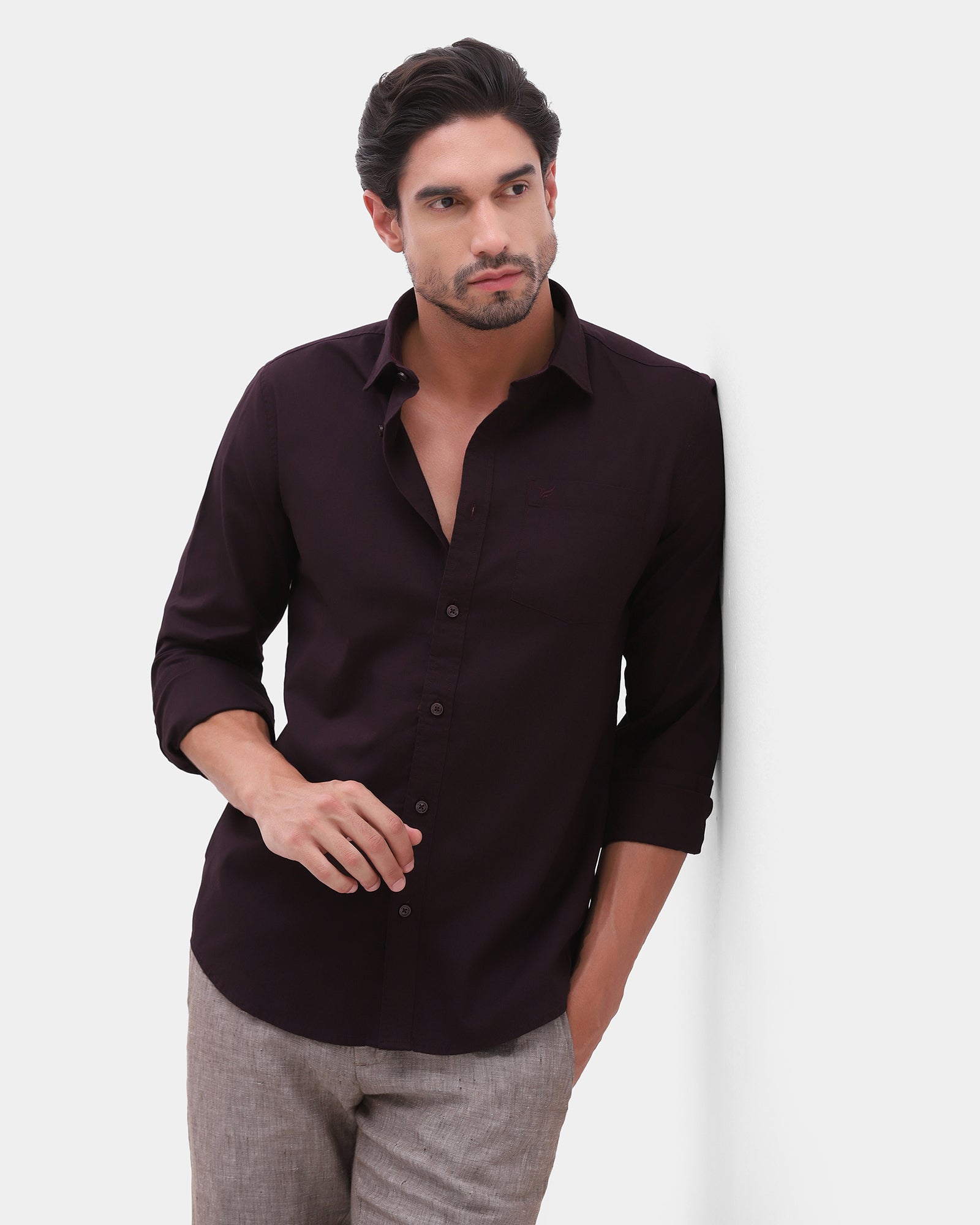 Purple Printed Shirt - Gebbew