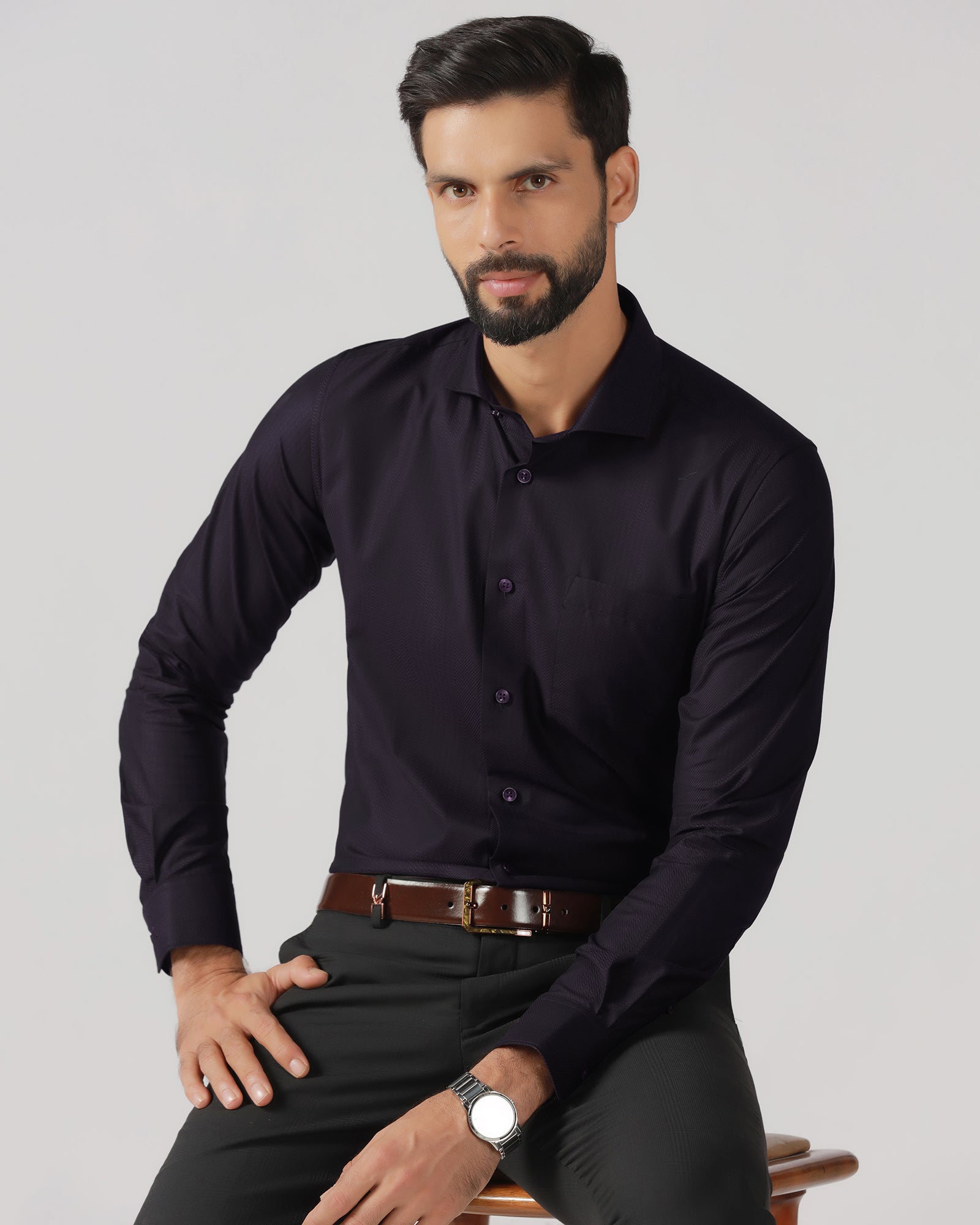 Buy Purple Stripe Shirt Online at Blackberrys