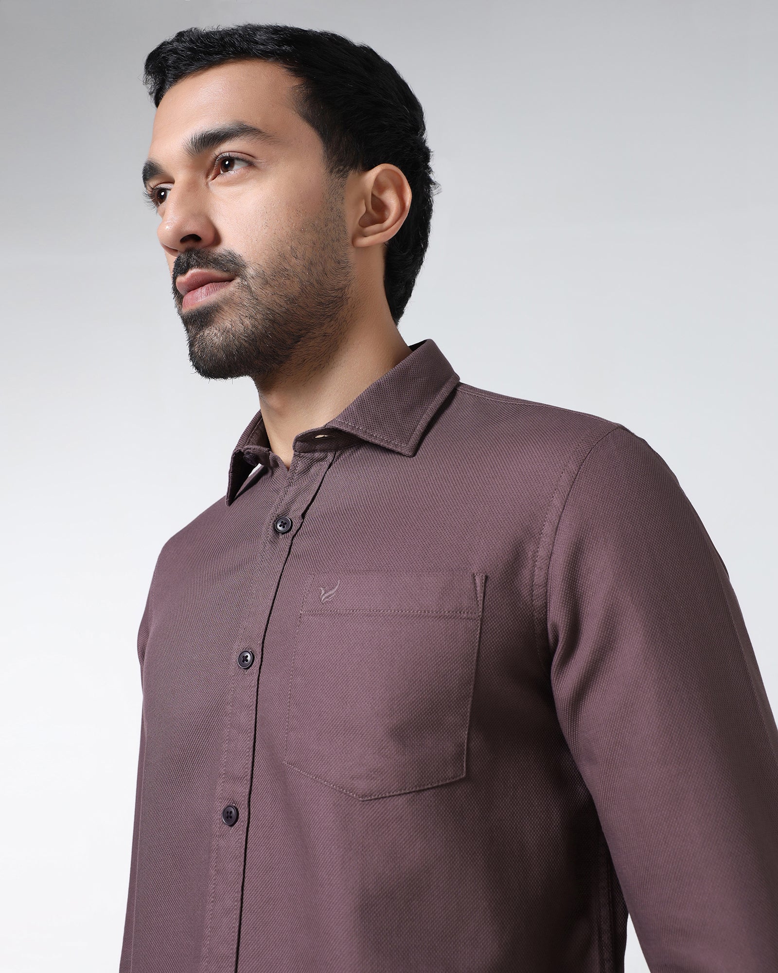 Purple Textured Shirt - Caty