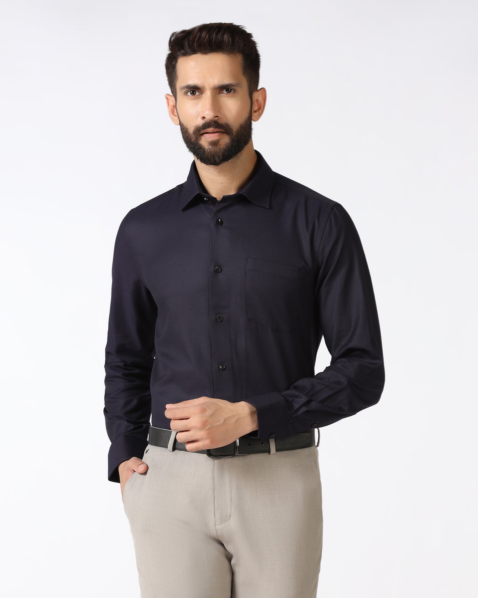 Purple Textured Shirt - Weapon