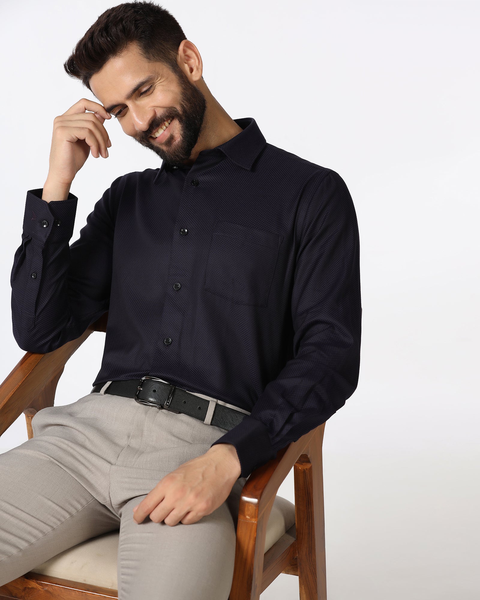 Purple Textured Shirt - Weapon