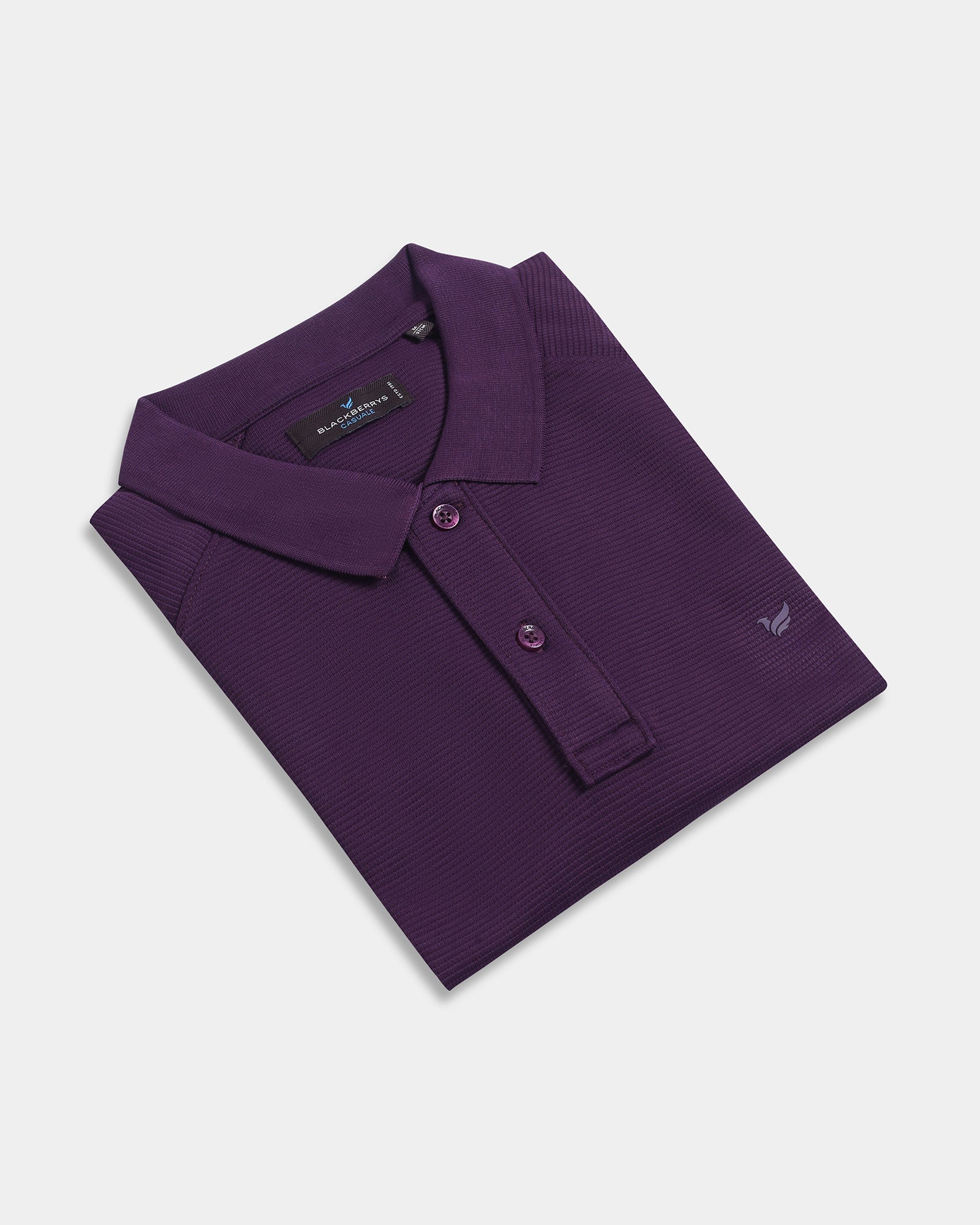 Purple Textured Polo - Jesper