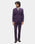 Purple Three Piece Textured Suit - Tristan
